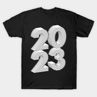 2023 white stack T-Shirt